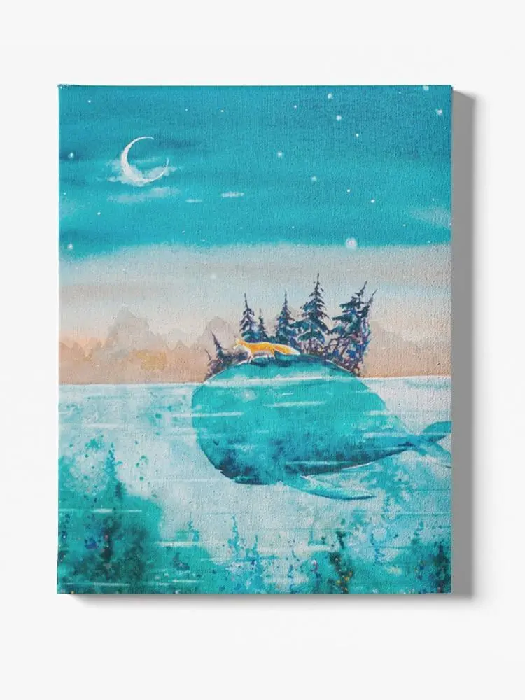 Forest Whale Swimming Canvas -Image by Shutterstock