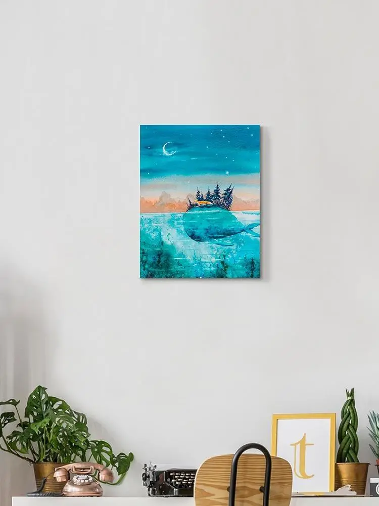 Forest Whale Swimming Canvas -Image by Shutterstock