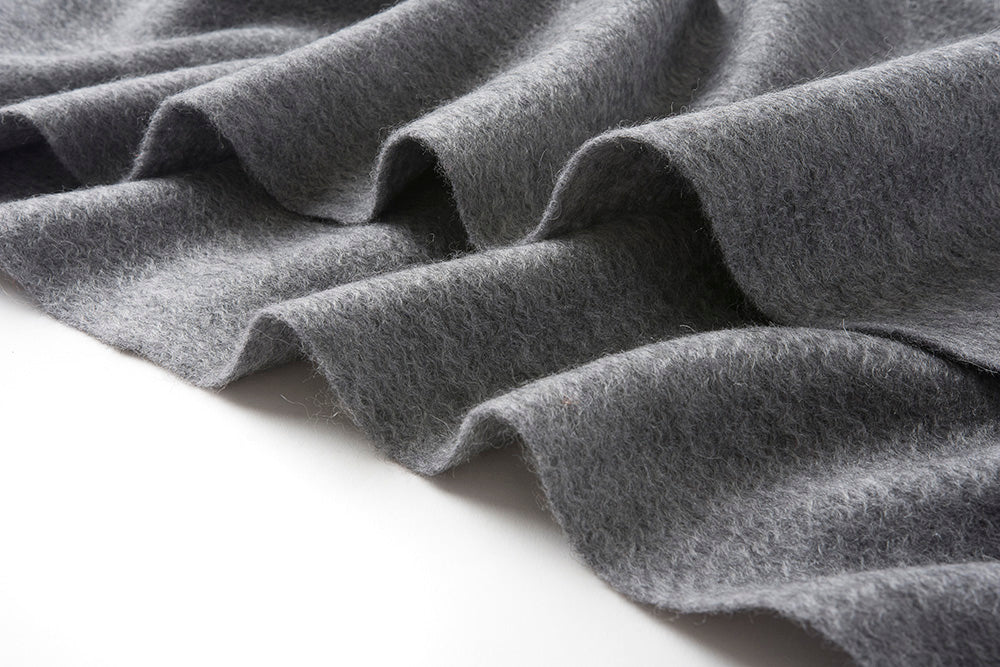 Lambswool Scarf Woven Plain Grey