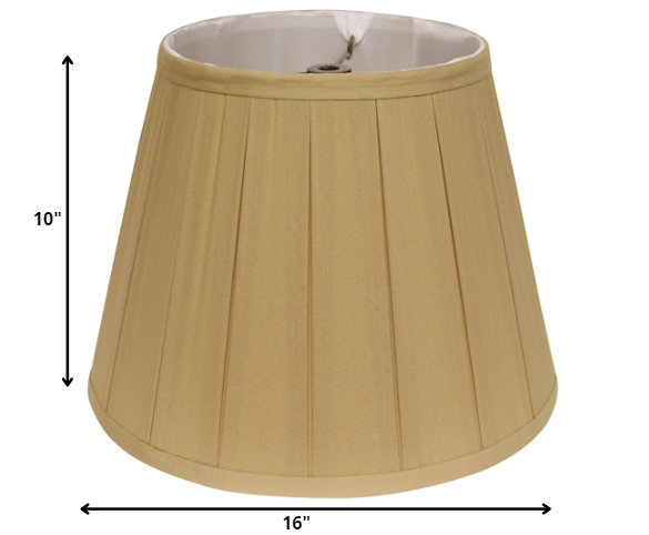 16" Primrose Slanted Crimped Box Shantung Lampshade