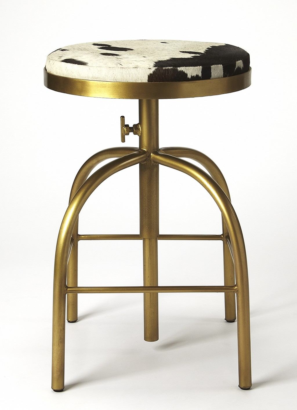 Hair On Hide Leather Bar Stool