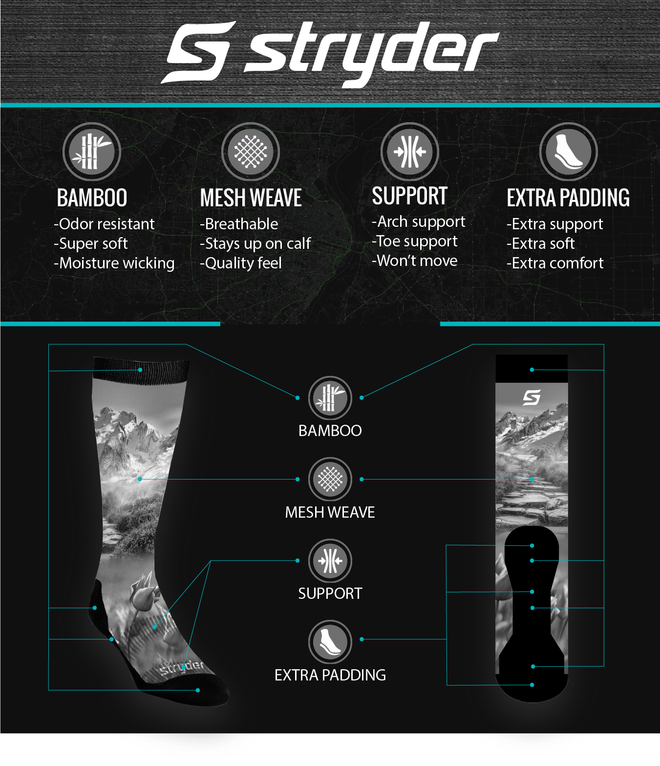 Skiing Sock Name Drop