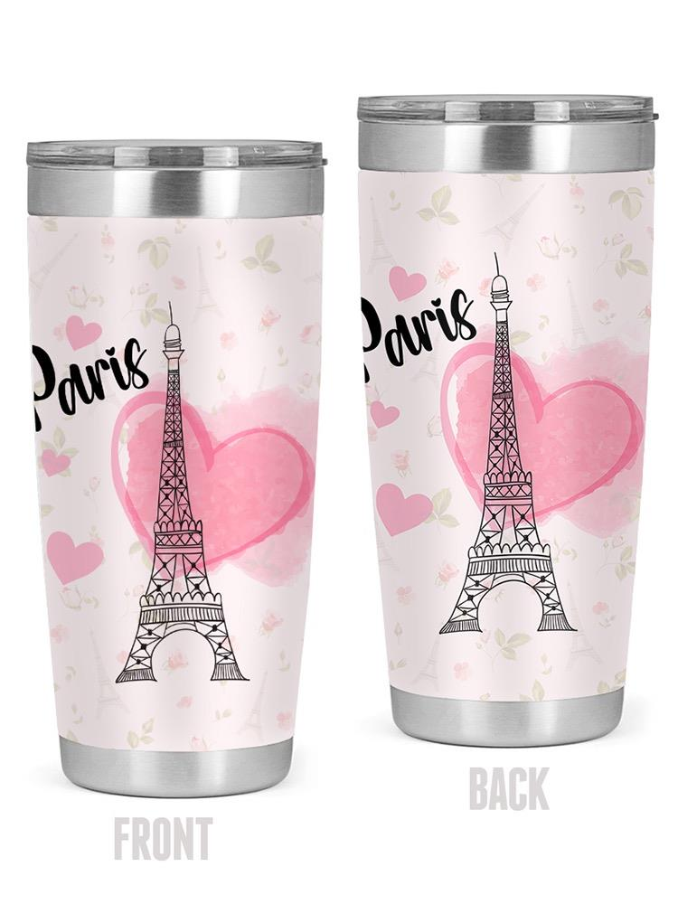 Paris Eiffel Tower Heart Tumbler -SPIdeals Designs