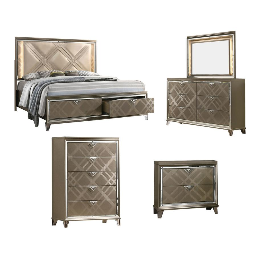 5pc New York Bedroom set Queen size (Platform) bed