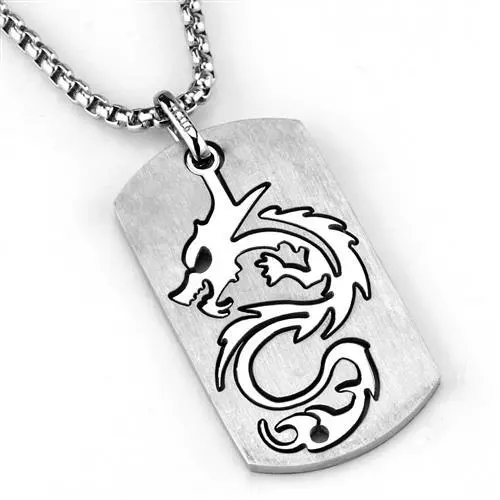 TK1980 - High polished (no plating) Stainless Steel Necklace with No Stone