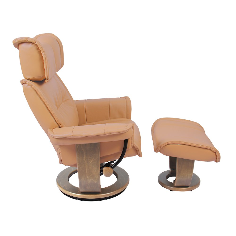 Scandinavian / European-styled recliner - ottoman