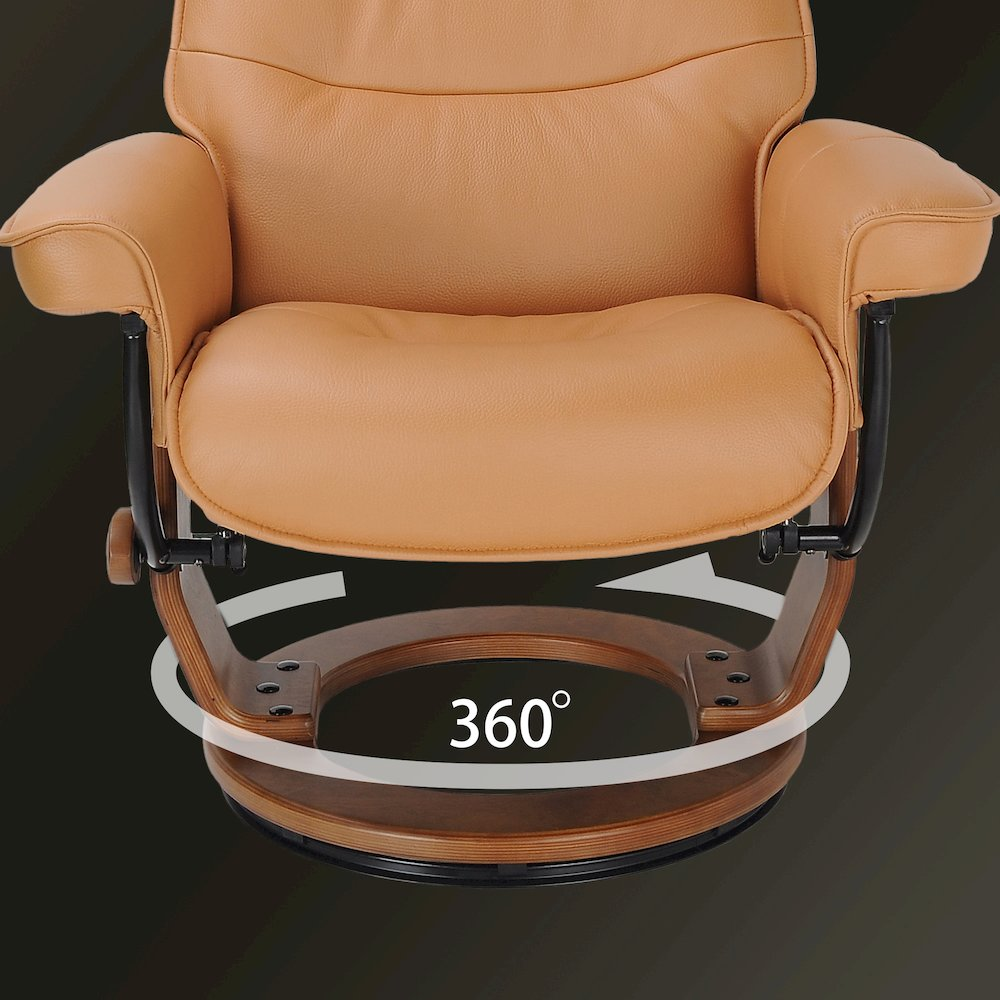 Scandinavian / European-styled recliner - ottoman