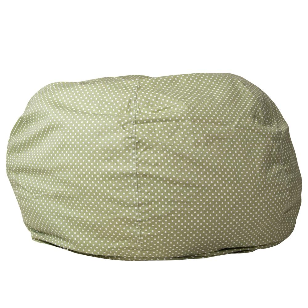 Oversized Green Dot Bean Bag Chair for Kids and Adults