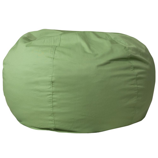 Oversized Solid Green Bean Bag Chair for Kids and Adults