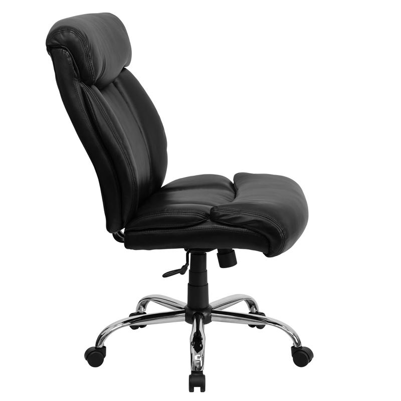 HERCULES Series Big & Tall 400 lb. Rated Black LeatherSoft Executive Ergonomic Office Chair with Full Headrest