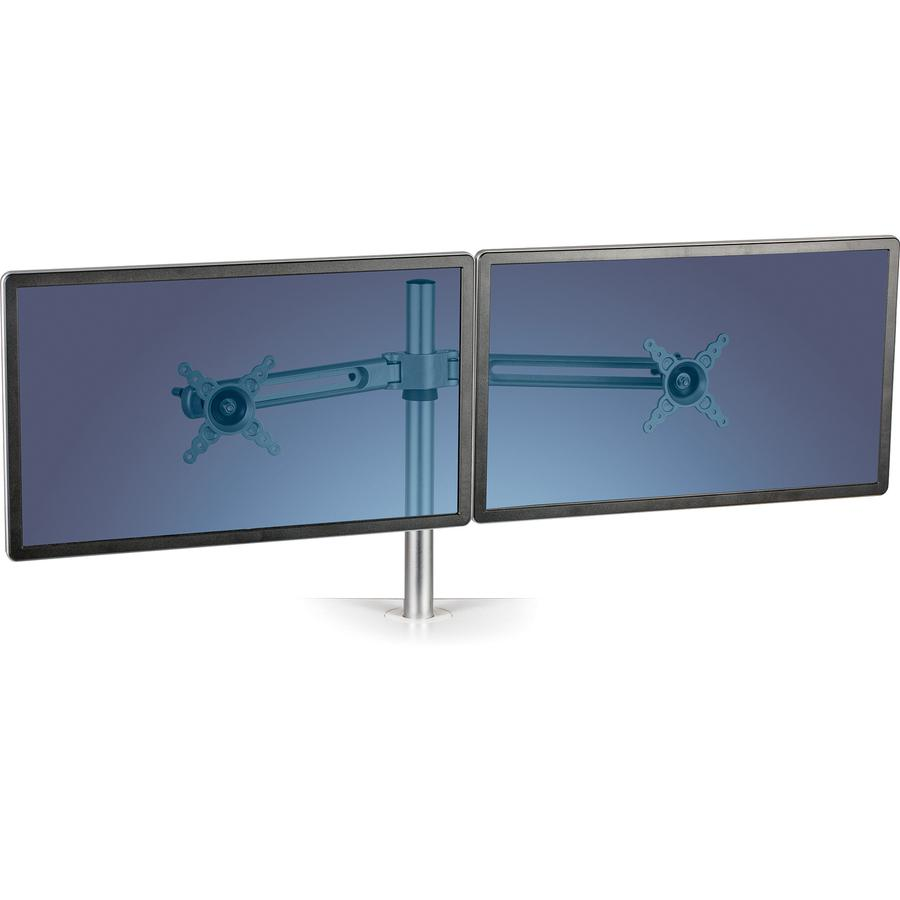 Fellowes Lotus™ Dual Monitor Arm Kit - 2 Display(s) Supported - 27" Screen Support - 26 lb Load Capacity - 1 Each