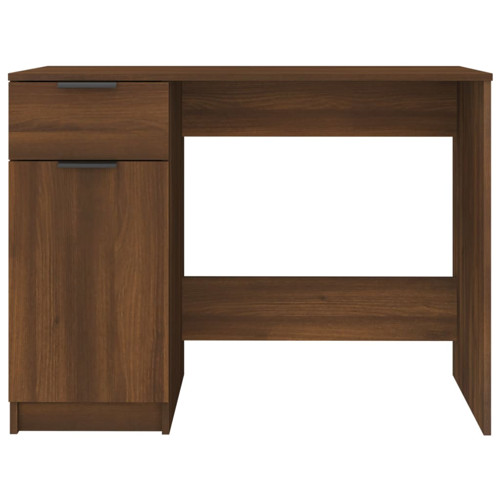 vidaXL Desk Brown Oak 39.4"x19.7"x29.5" Engineered Wood
