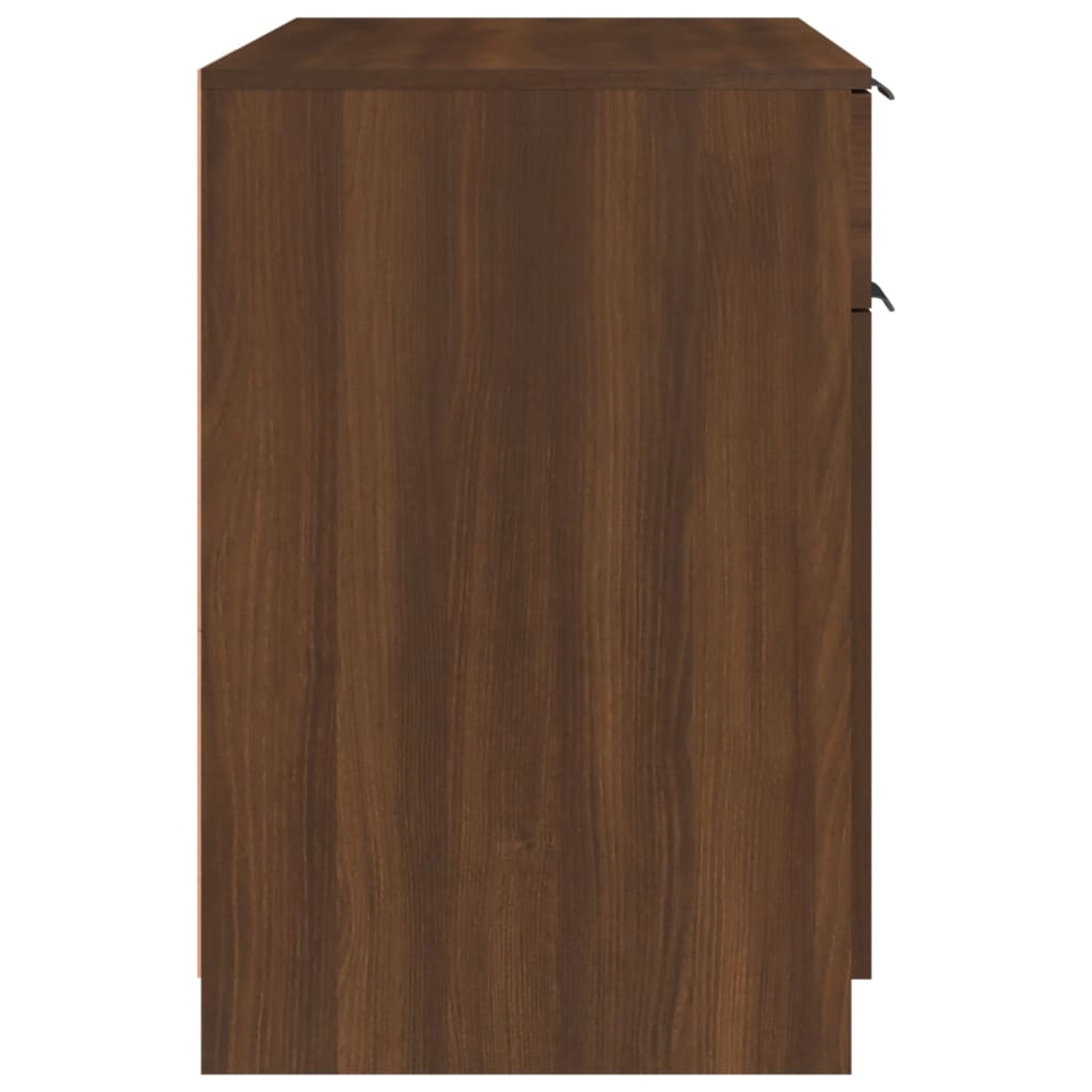 vidaXL Desk Brown Oak 39.4"x19.7"x29.5" Engineered Wood