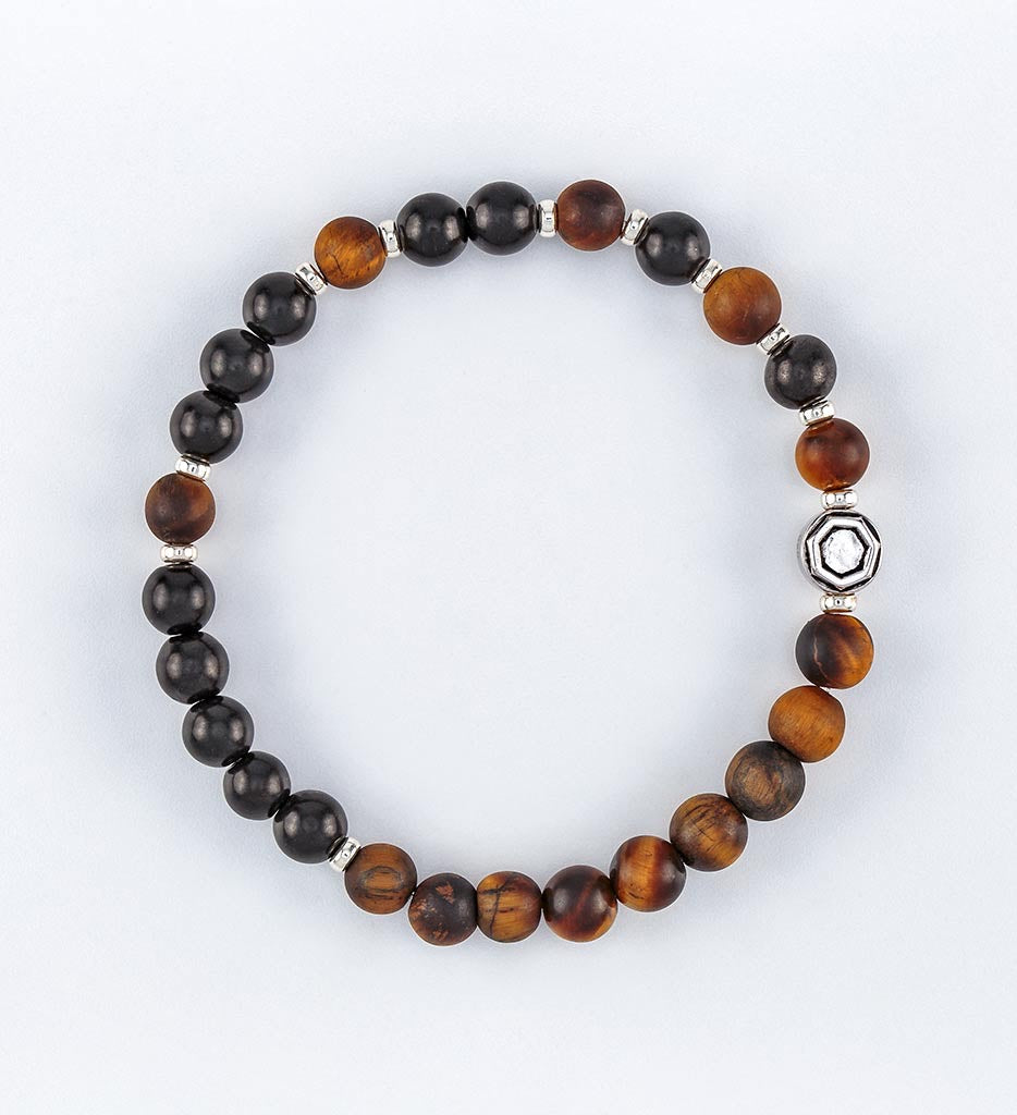 Shungite FIBONACCI Tiger Eye Bracelet
