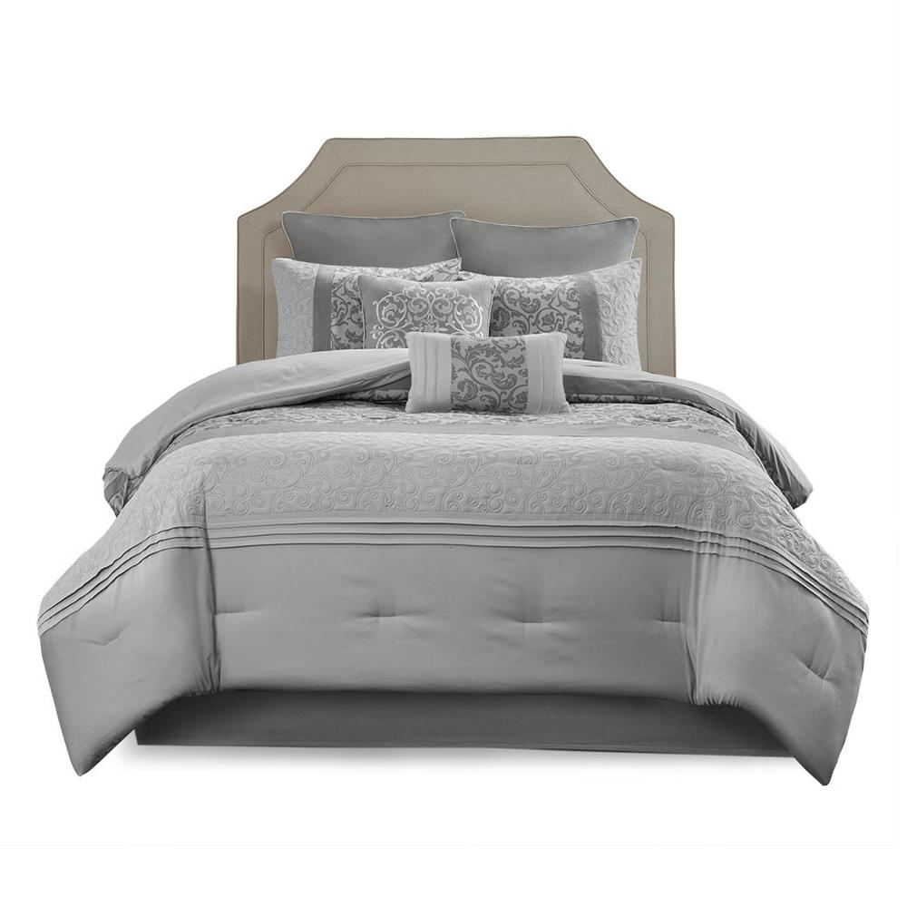 100% Polyester Embroidered 8pcs Comforter Set 5DS10-0218