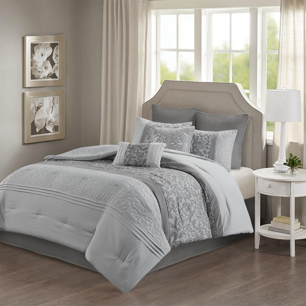 100% Polyester Embroidered 8pcs Comforter Set 5DS10-0218