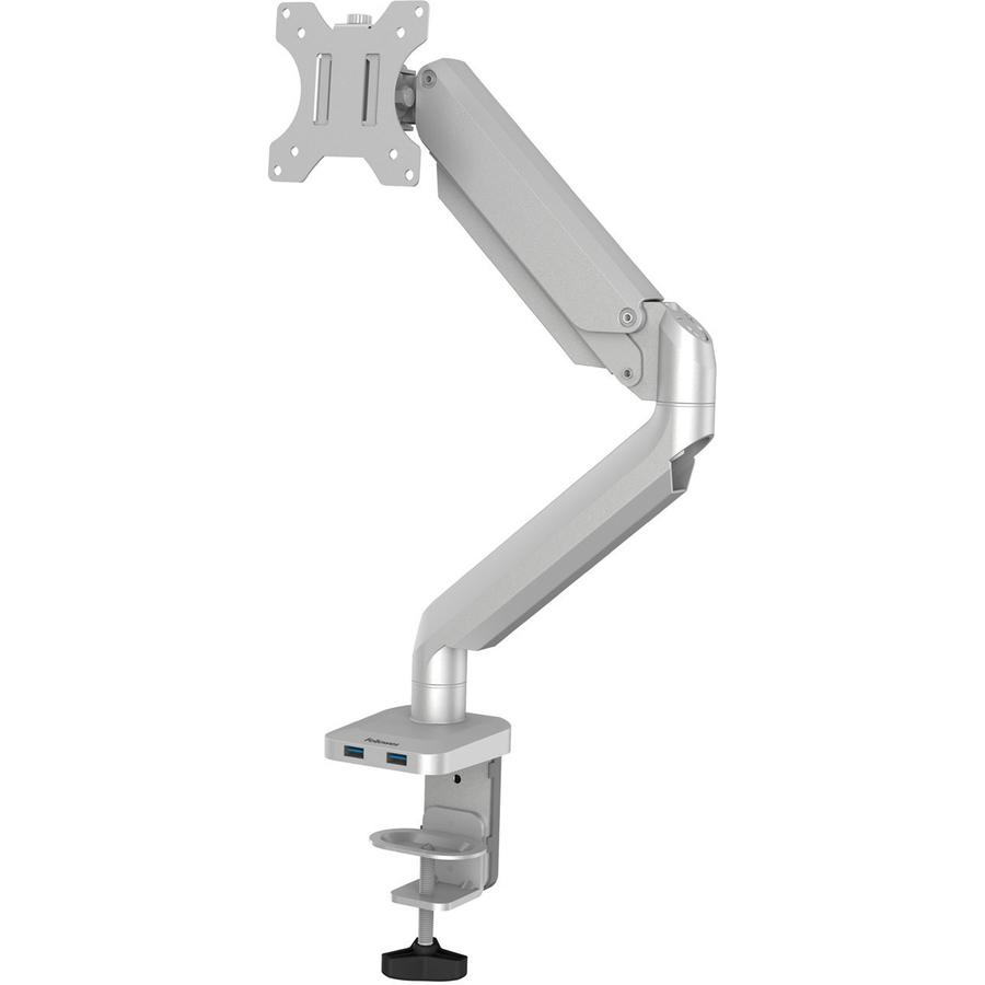 Fellowes Platinum Series Single Monitor Arm - Silver - 1 Display(s) Supported - 27" Screen Support - 20 lb Load Capacity - 1 Each