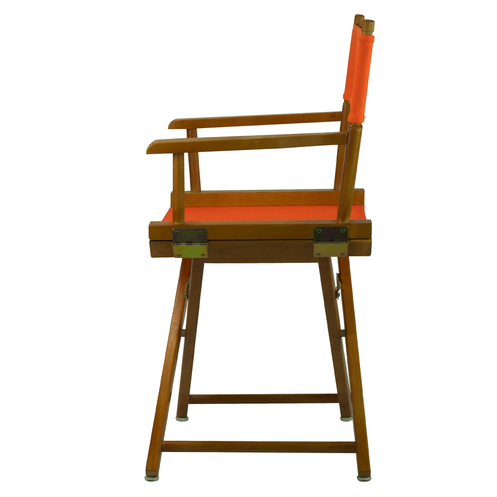 18" Director's Chair Honey Oak Frame-Tangerine Canvas