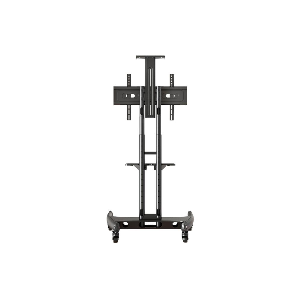 Rocelco VSTC 32"-70" Mobile Flat Screen, Monitor, A/V and TV Cart with A/V Component and Webcam Shelves