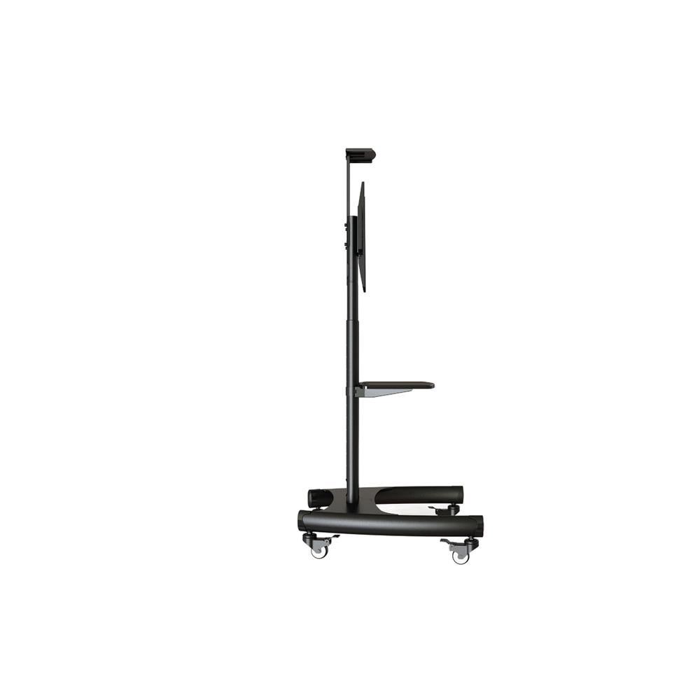 Rocelco VSTC 32"-70" Mobile Flat Screen, Monitor, A/V and TV Cart with A/V Component and Webcam Shelves