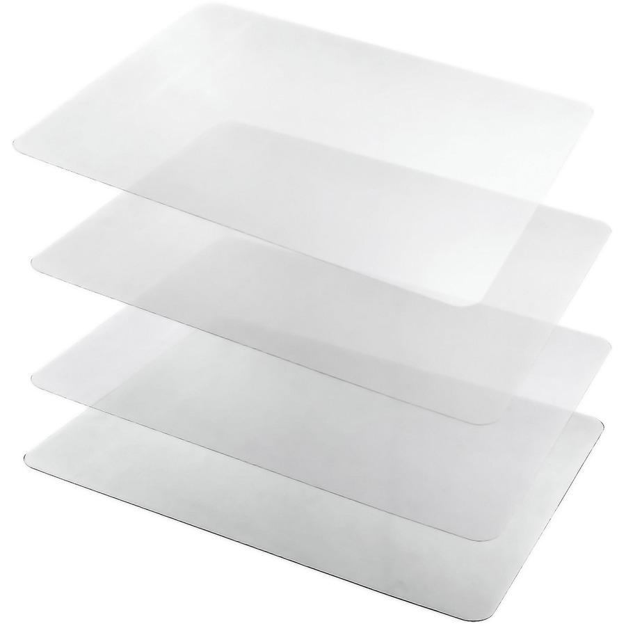 Desktex Polycarbonate Place Mats (set of 4) - 12" x 18" - Protects surfaces from scratches, scuffs, spills and heat damage.