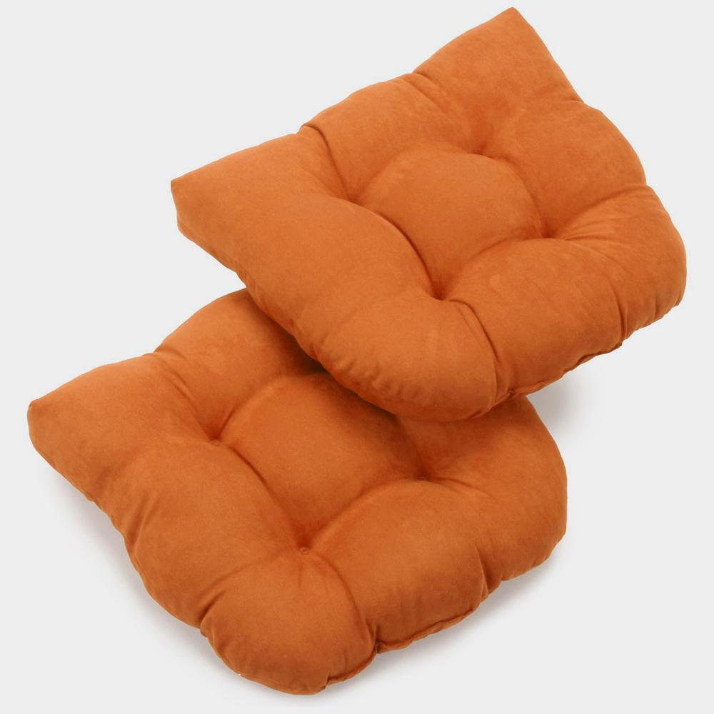 19-inch U-Shaped Micro Suede Tufted Dining Chair Cushion (Set of 2)