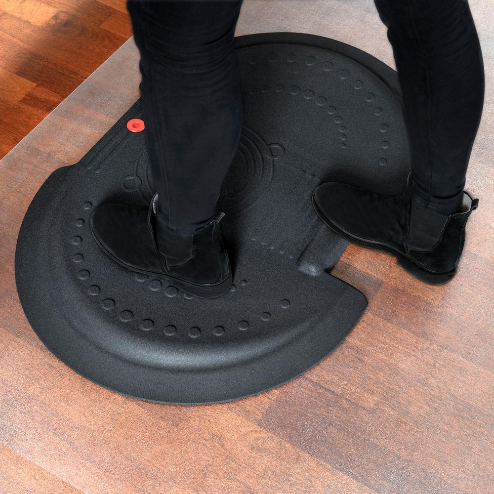 AFS-TEX 5000X Black Active Anti-Fatigue Mat - 26" x 36" - Floor, Stand-up Desk, Office - 36" Length x 26" Width x 2" Depth x 2" Thickness - Rectangle - Polyester - Black