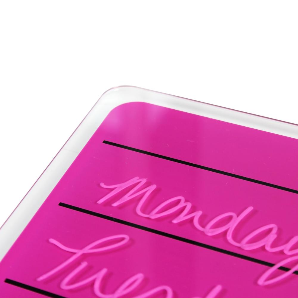 Violet & Black Plan & Grid Glass Dry Erase Board - 17" x 23"