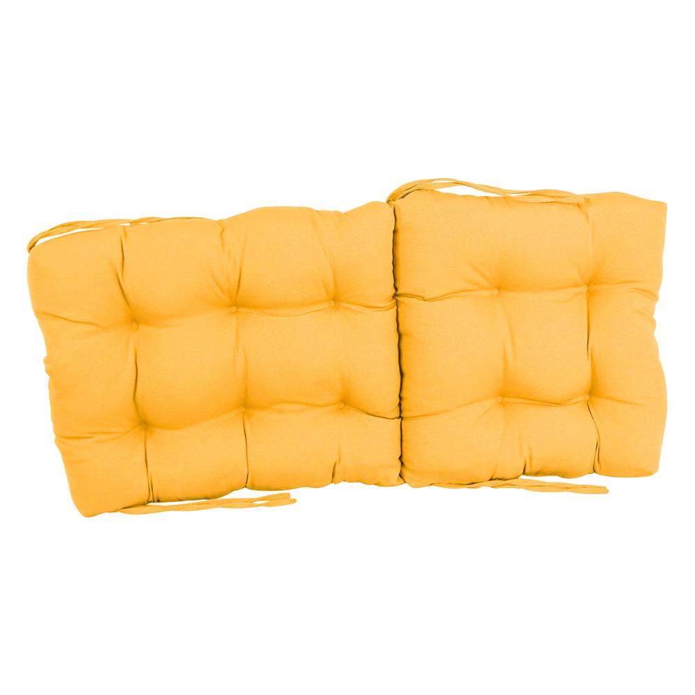 18-inch by 38-inch Solid Twill Tufted Chair Cushion