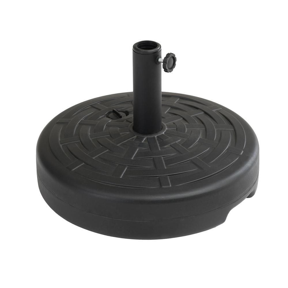 Sunjoy Universal Black Water and Sand Inject Weave Texture Patio Umbrella Base