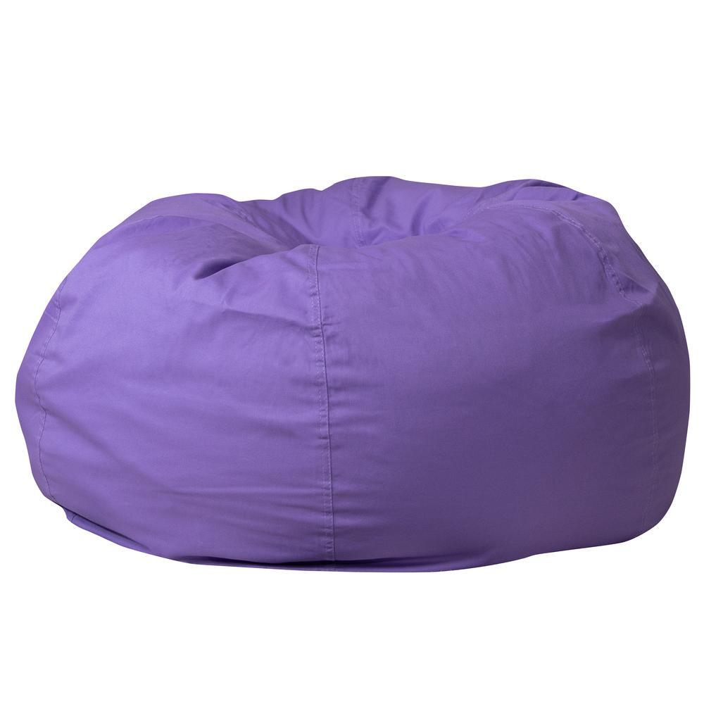Oversized Solid Purple Bean Bag Chair for Kids and Adults