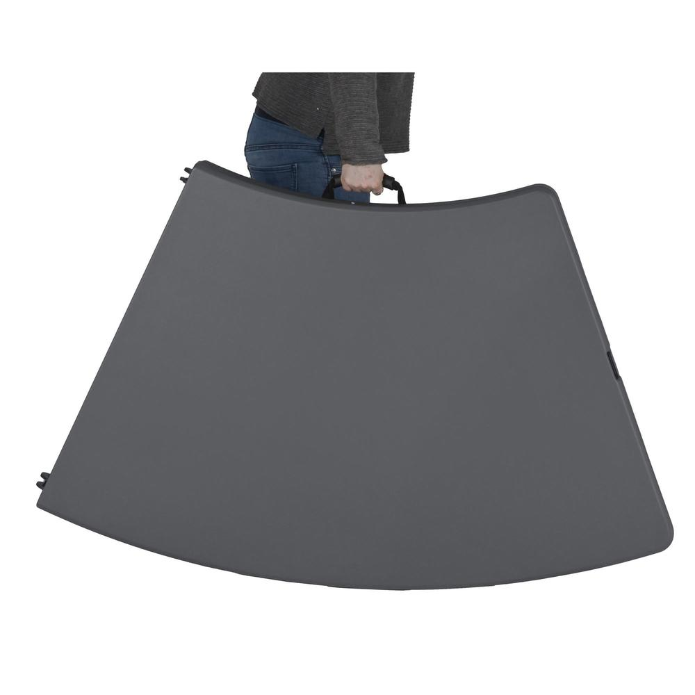 Dorel Zown Moon Commercial Blow Mold Folding Table - 5 Legs x 30" Table Top Width x 92.60" Table Top Depth - 29.25" Height - Gray - High-density Polyethylene (HDPE) - 1 Each
