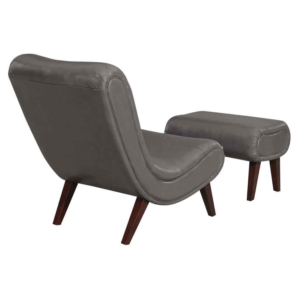 Hawkins Lounger with Ottoman, Pewter