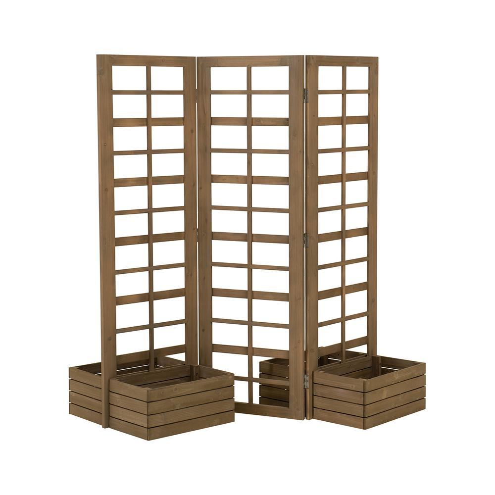 Sunjoy Tri-fold Wood Trellis/Privacy Wall