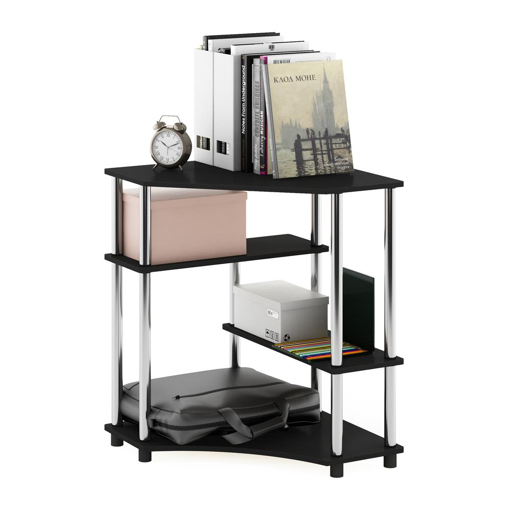 Furinno Turn-N-Tube Space Saving Corner Desk with Shelves