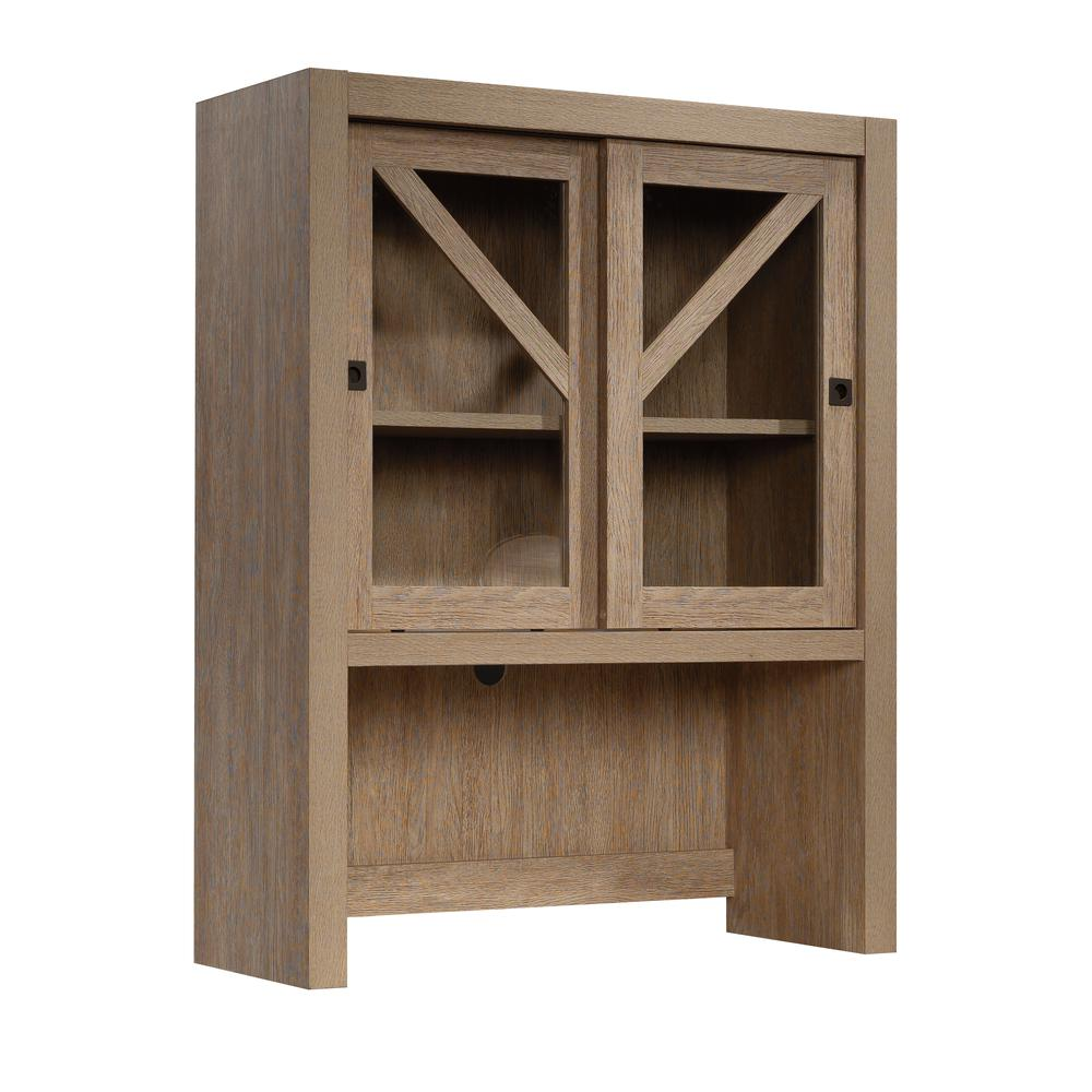 Library/Desktop Hutch with Sliding Doors