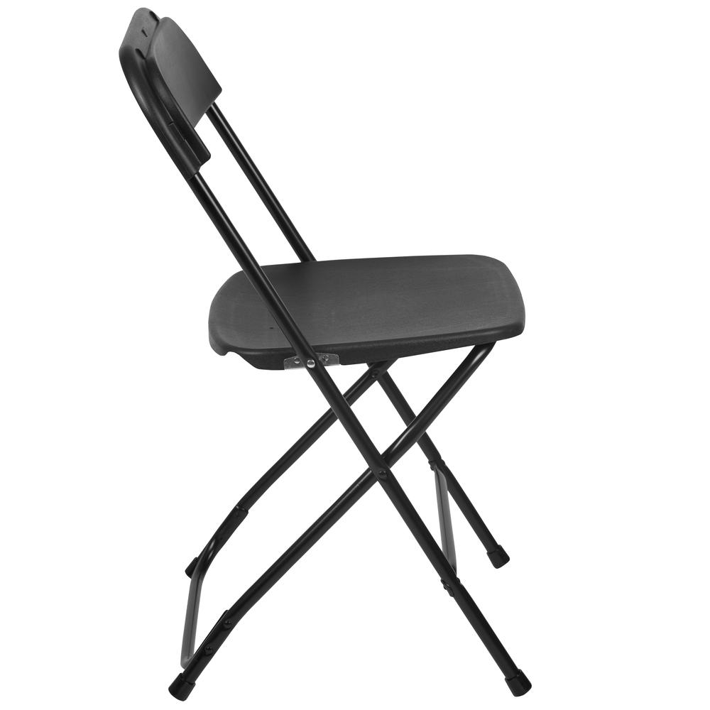 HERCULES Series 650 lb. Capacity Premium Black Plastic Folding Chair