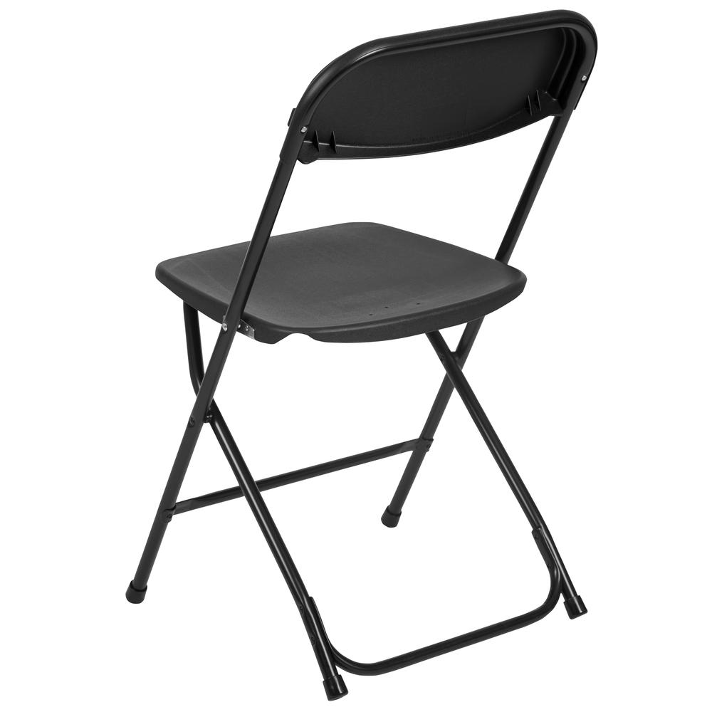 HERCULES Series 650 lb. Capacity Premium Black Plastic Folding Chair