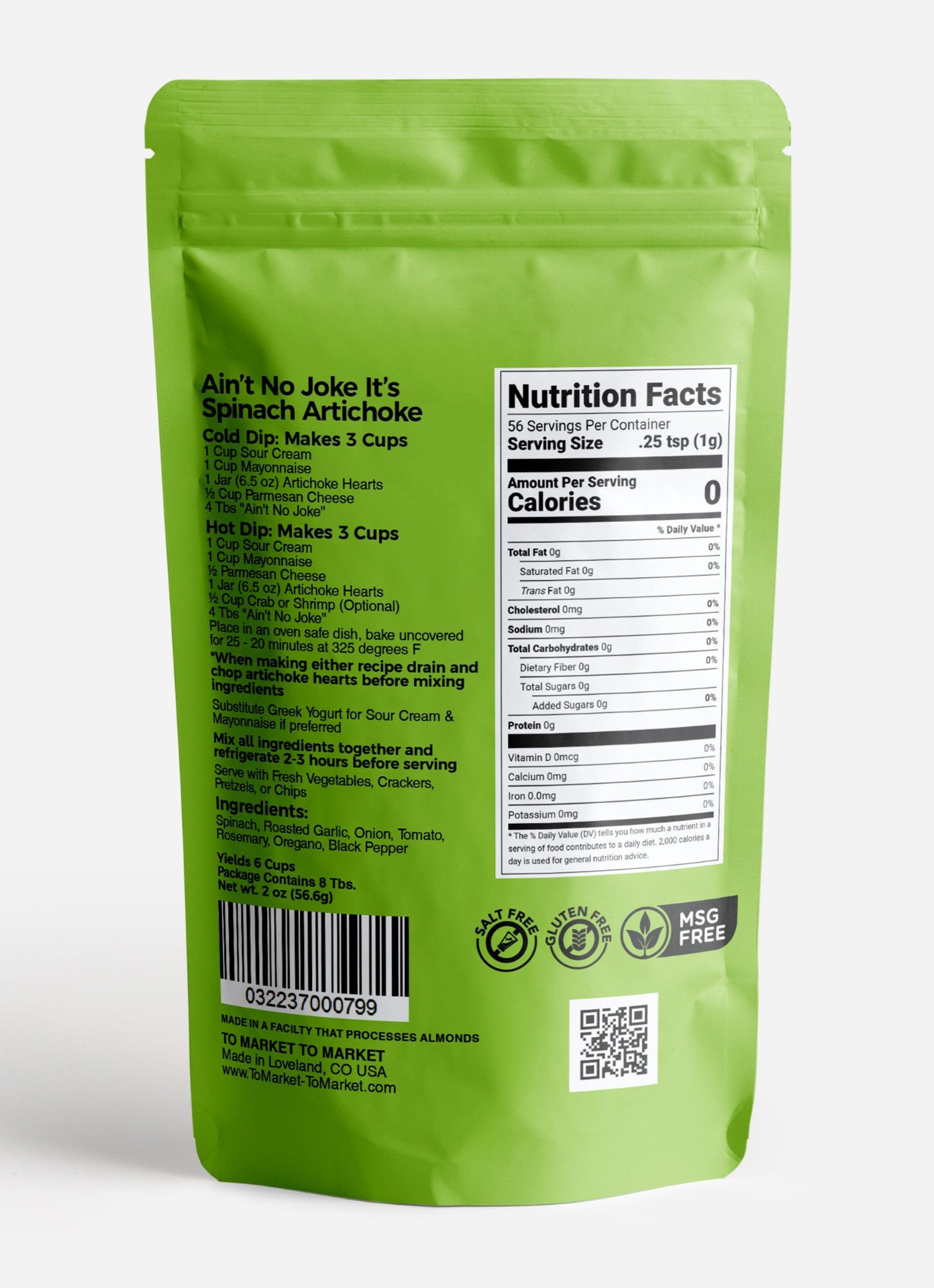 Ain't No Joke, It's Spinach Artichoke (Wholesale)