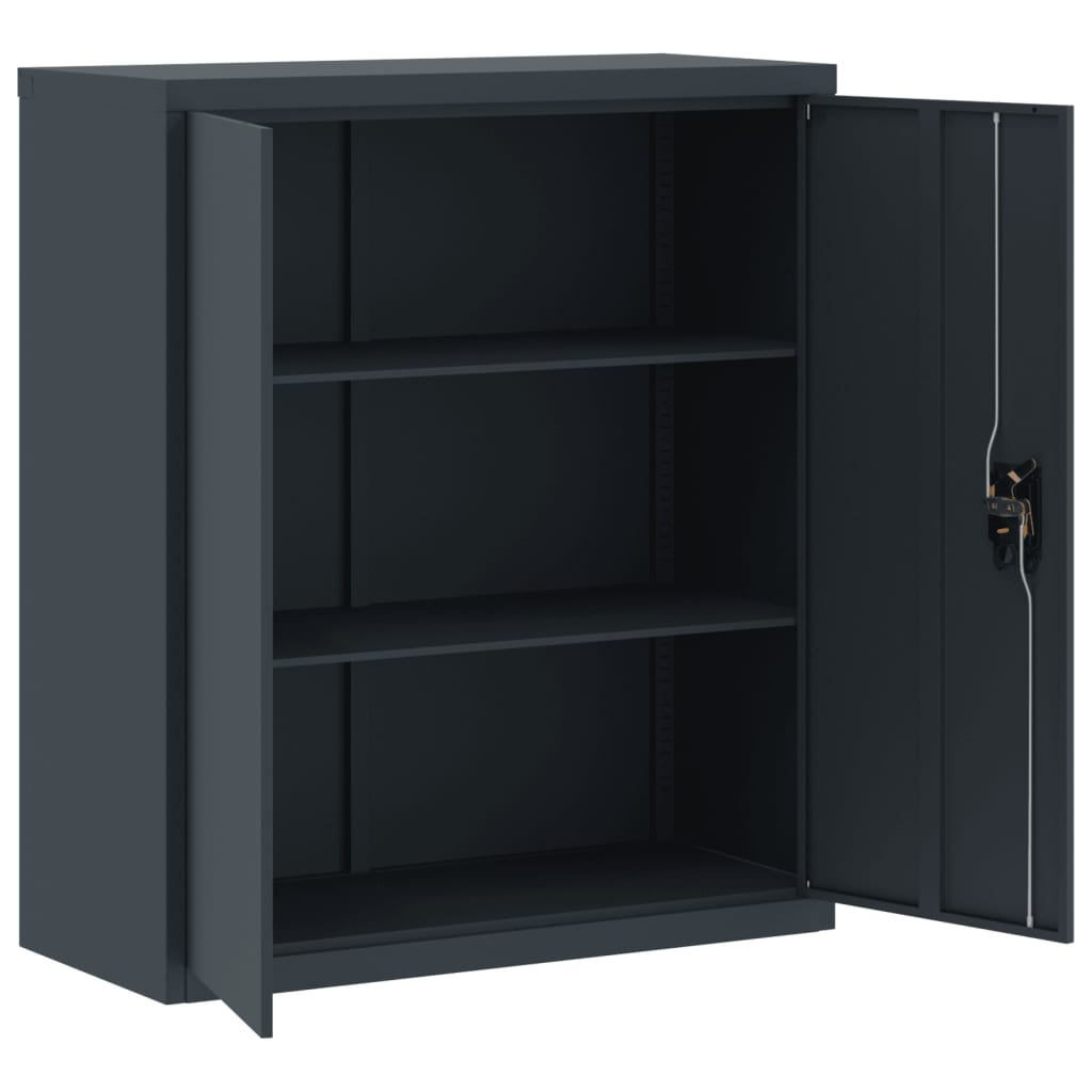 vidaXL File Cabinet Anthracite 35.4"x15.7"x41.3" Steel