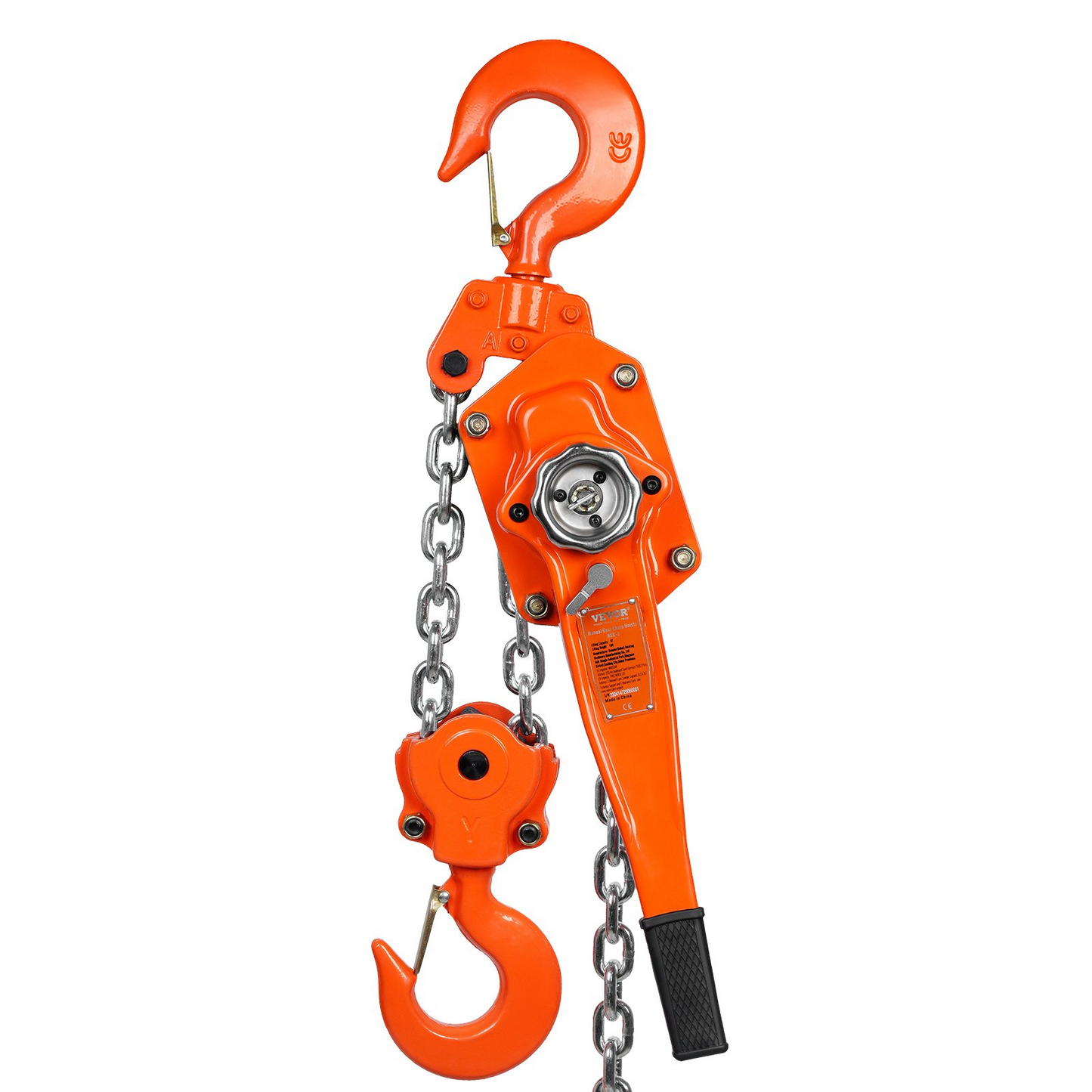 VEVOR Manual Lever Chain Hoist, 6 Ton 13200 lbs Capacity 10 FT Come Along, G80 Galvanized Carbon Steel with Weston Double-Pawl Brake, Auto Chain Leading & 360° Rotation Hook, for Garage Factory Dock