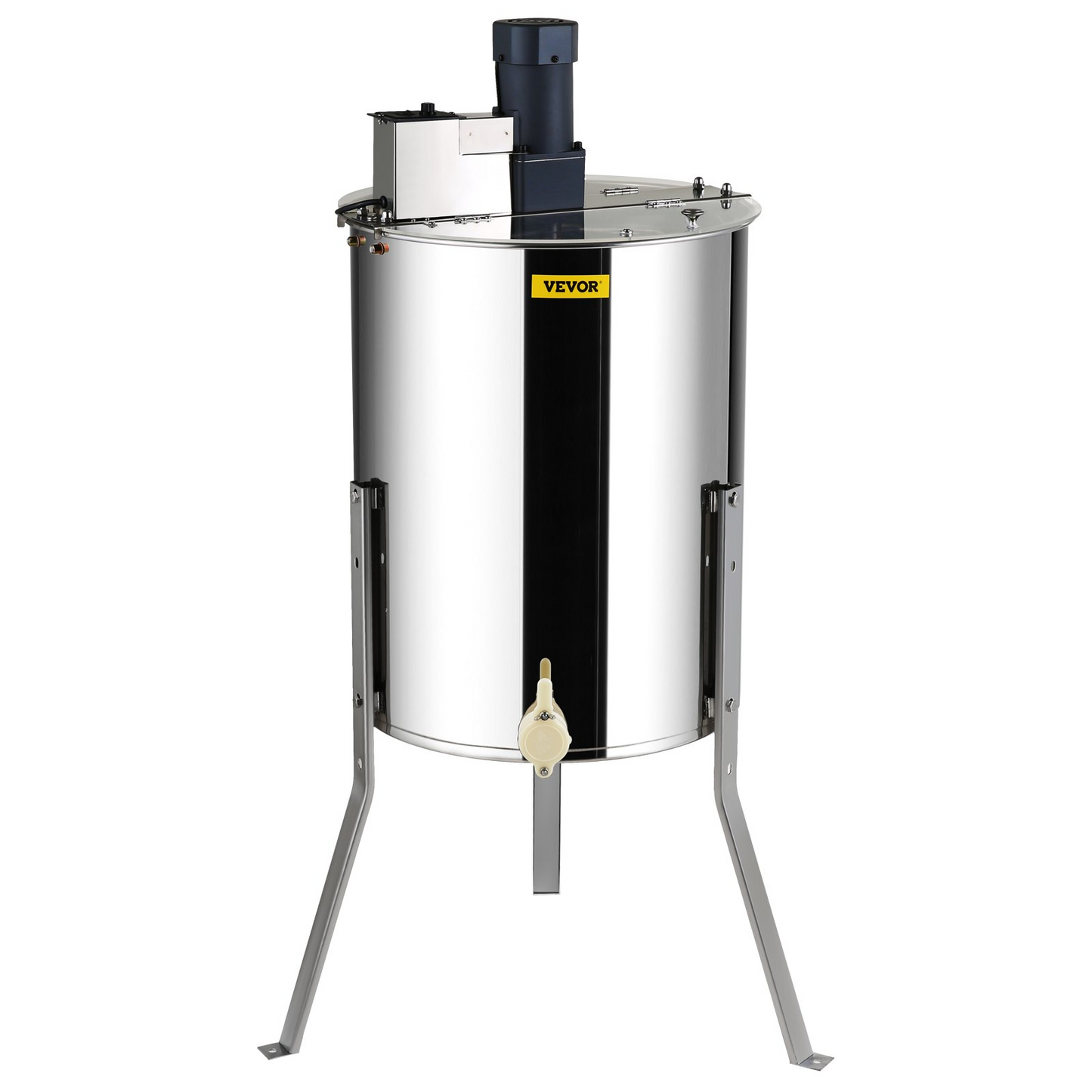 VEVOR Electric Honey Extractor, 4/8 Frames Honey Spinner Extractor, Stainless Steel Beekeeping Extraction, Apiary Centrifuge Equipment with Height Adjustable Stand, Honeycomb Drum Spinner with Lid