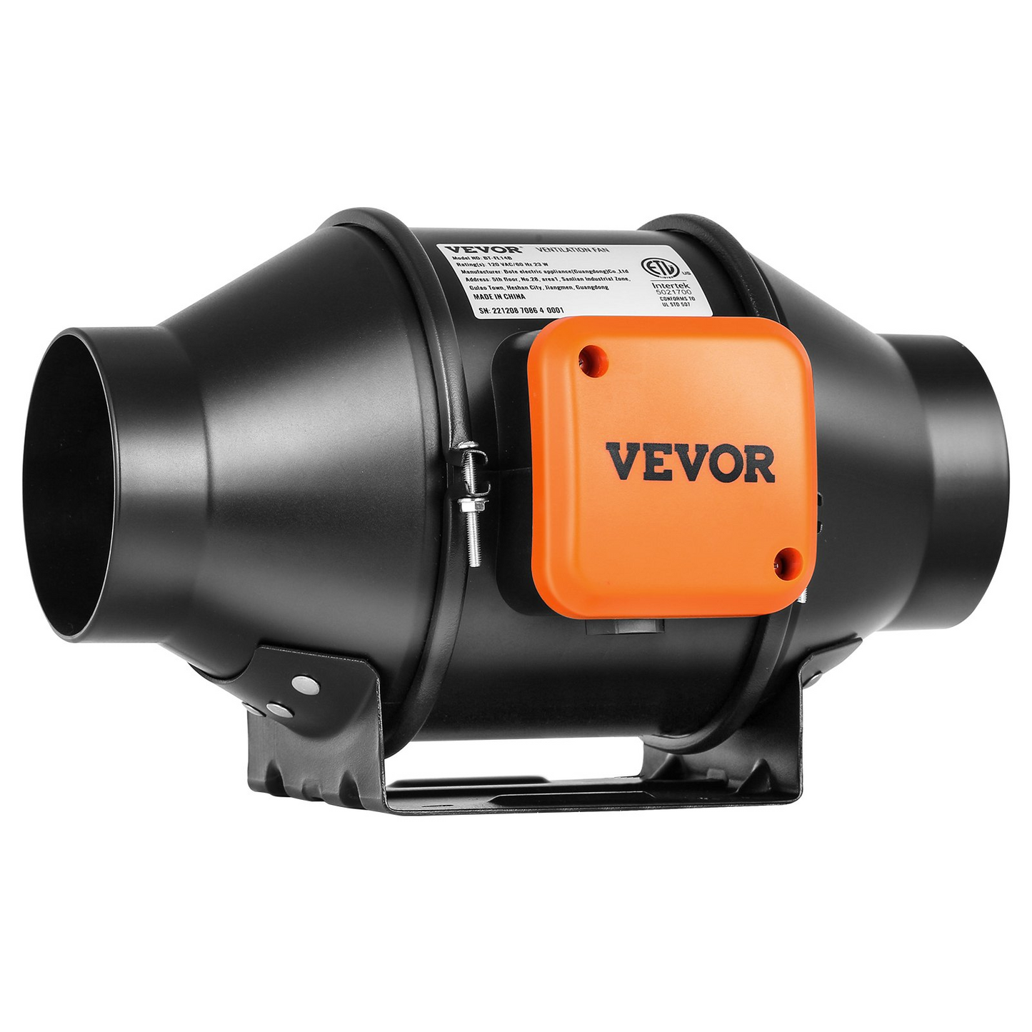 VEVOR 4 Inch Inline Duct Fan HVAC Exhaust Blower Kit EC Variable Speed Control