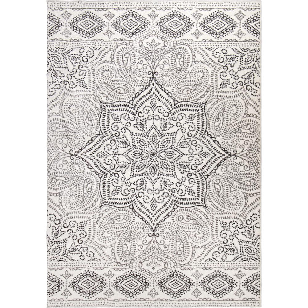 Adagio Paisley Points White (5'1" x 7'6")