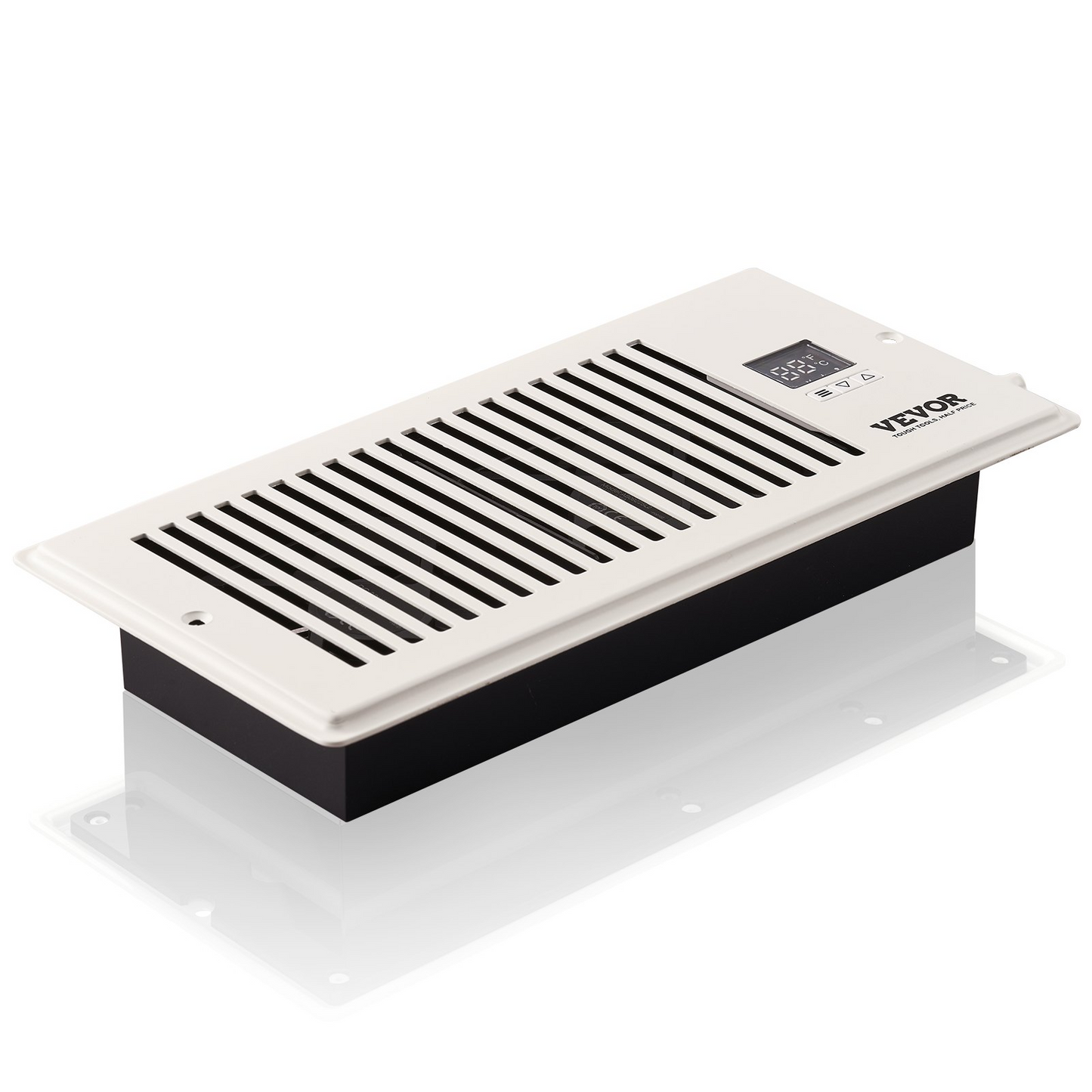VEVOR Register Booster Fan, Quiet Vent Booster Fan Fits 4” x 10” Register Holes, with Remote Control and Thermostat Control, Adjustable Speed for Heating Cooling Smart Vent, White