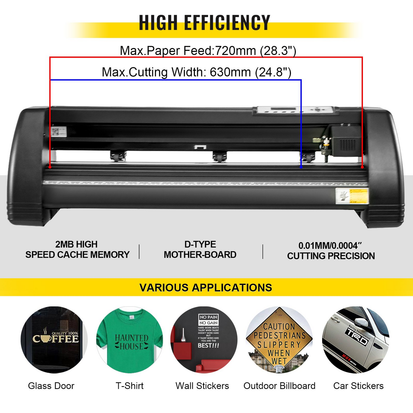 8 In 1 Heat Press 12"x15" Transfer Machine 28" Vinyl Cutter/plotter Cutting Diy