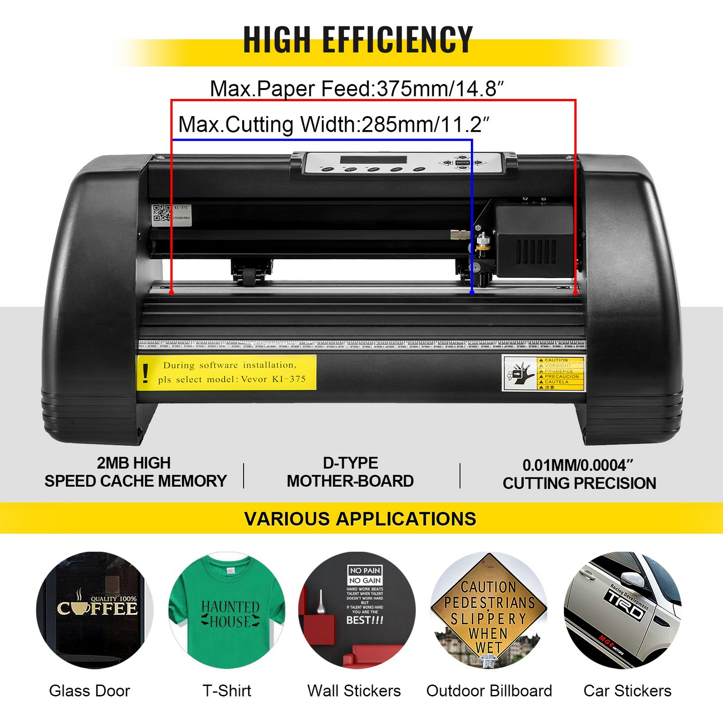 8 In 1 Heat Press 12"x15" Sublimation Machine +14" Vinyl Cutter Cutting Plotter
