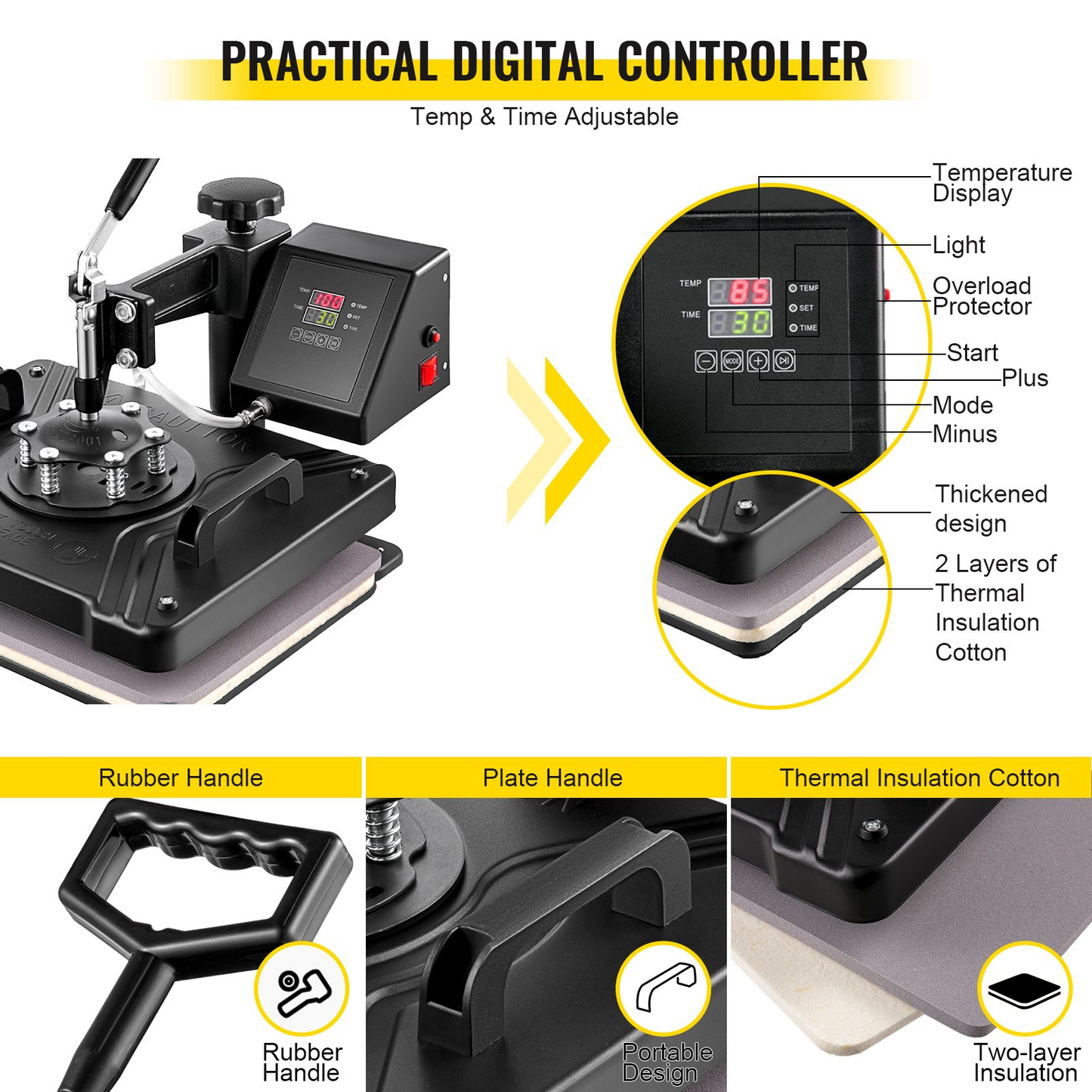 8 In 1 Heat Press 12"x15" Sublimation Machine +14" Vinyl Cutter Cutting Plotter