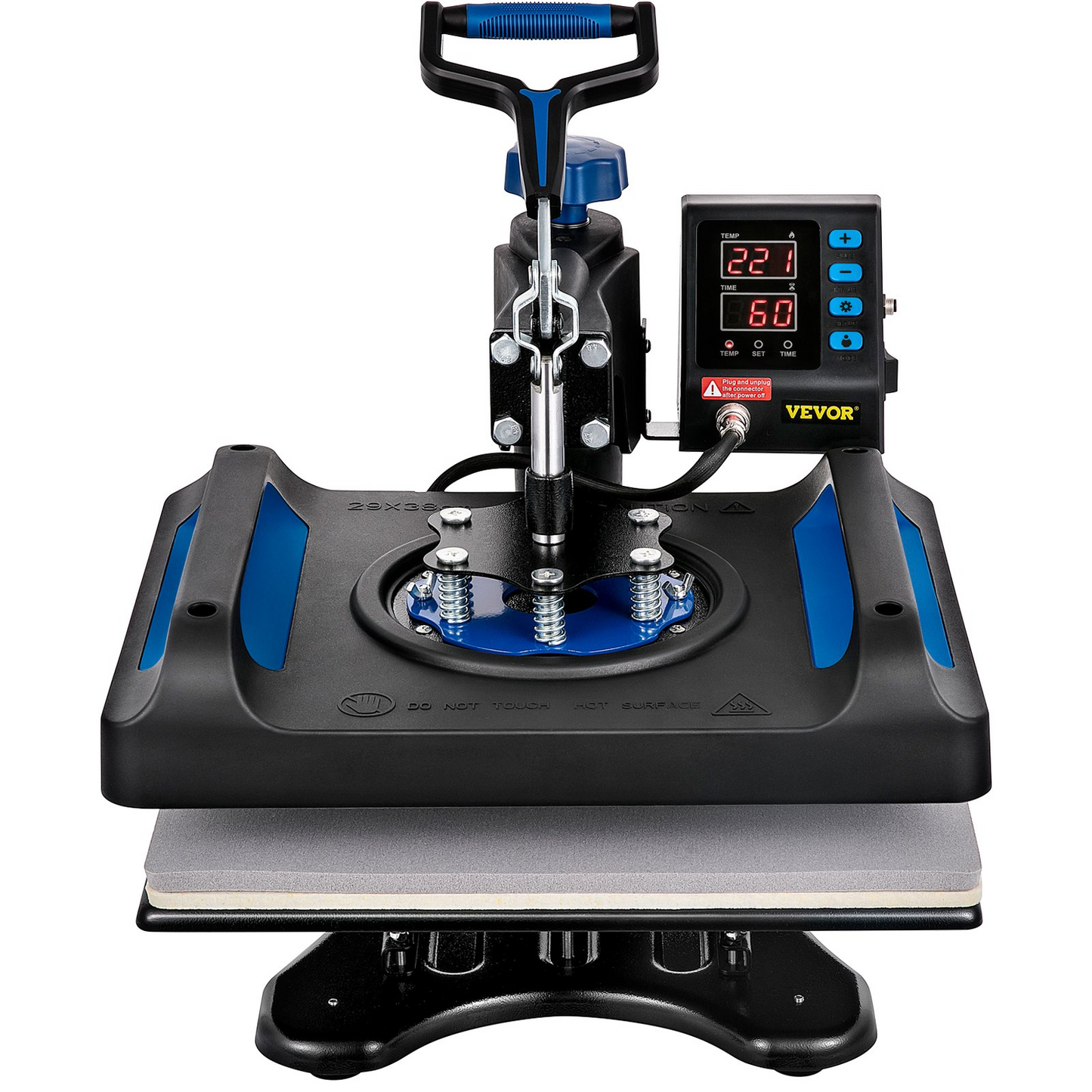 VEVOR Heat Press Machine 12x15, 800W Heat Press for Sublimation 5 in 1 Combo, Dual Digital Heat Press Transfer, Uniform Heat, Anti-Scald Cover, Vinyl Transfer Printer for T Shirts Mug Cap Plate, Blue