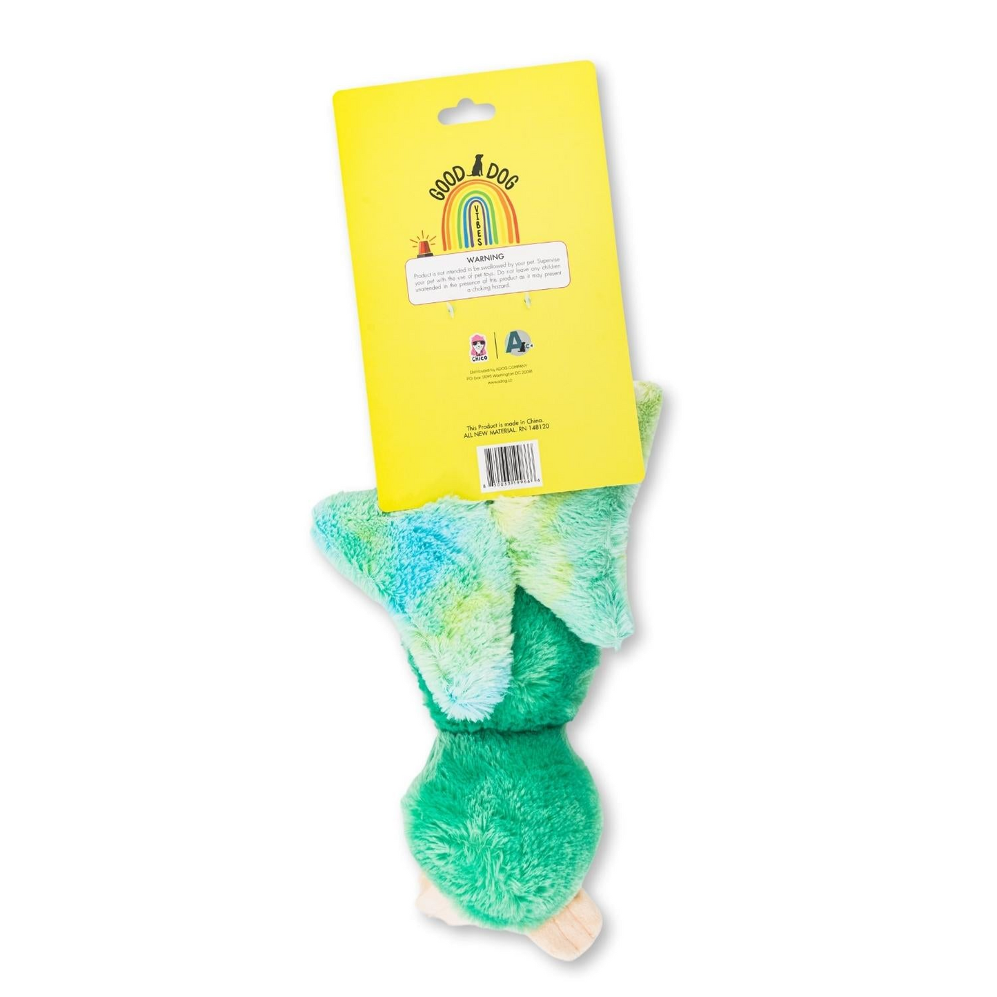 Mint Sloth Skinny Squeaking Plush Dog Toy